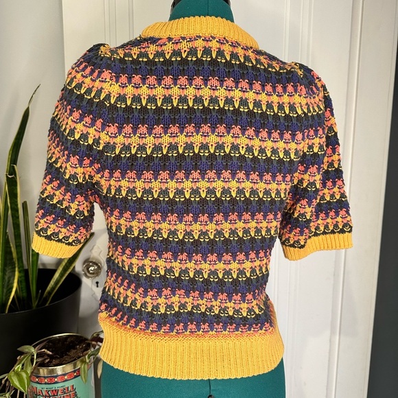 Multicolored striped sweater universal thread women’s XS - Picture 6 of 9